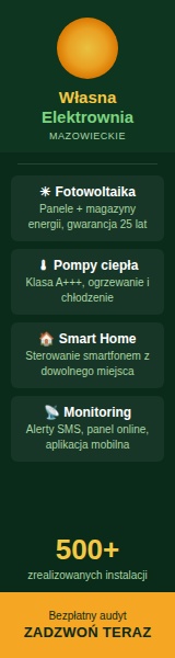 Własna Elektrownia — fotowoltaika, pompy ciepła, Smart Home, klimatyzacja. Mazowieckie.